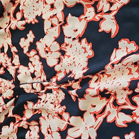 Tommy Hilfiger sz S/P blouse navy white coral - Picture 11 of 11